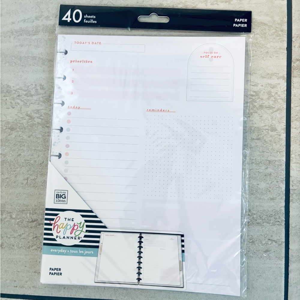 ❗️The Happy Planner Self-Care and Reminders Paper Pack